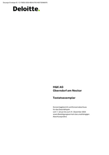 Thumbnail H&K AG (Heckler & Koch) Financial Statement 2025