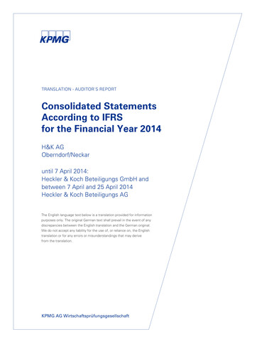 Miniature H&K AG (Heckler & Koch) Bilan financier 2014