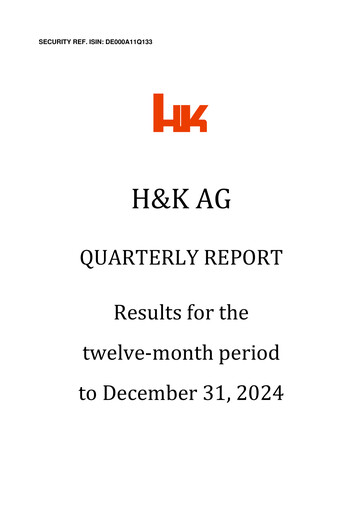 Miniature H&K AG (Heckler & Koch) Bilan financier 2024