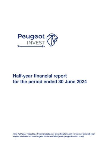 Thumbnail Peugeot Invest Société anonyme Half-year Report 2024-h1