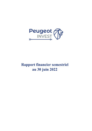 Thumbnail Peugeot Invest Société anonyme Half-year Report 2022-h1