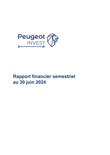 Thumbnail Peugeot Invest Société anonyme Half-year Report 2024-h1