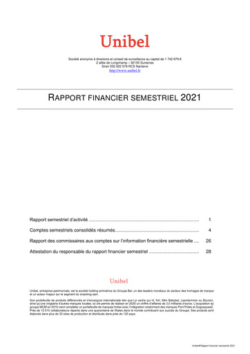 Thumbnail Unibel S.A. Half-year Report 2021-h1