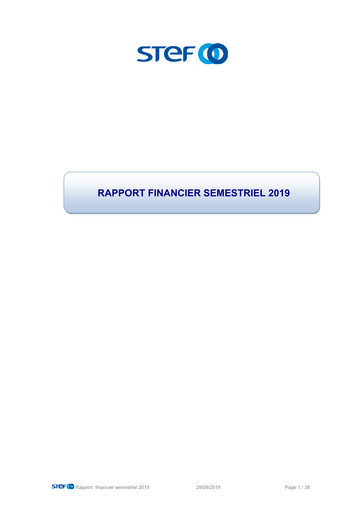 Thumbnail STEF SA Financial Report 2019-h1