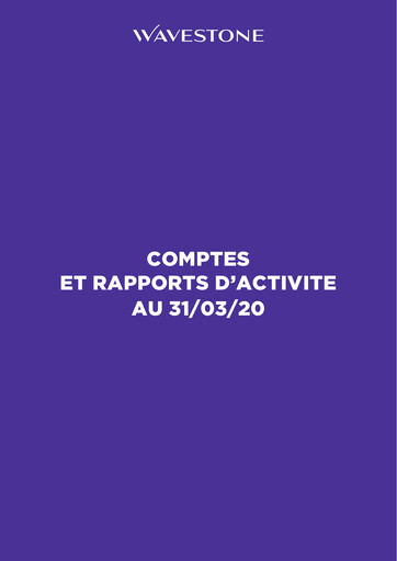 Vorschaubild Wavestone SA Finanzbericht fy2020