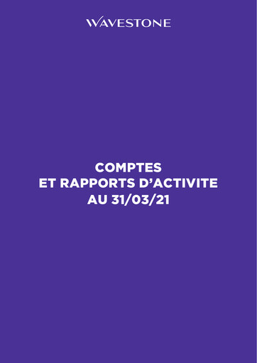 Vorschaubild Wavestone SA Finanzbericht fy2021