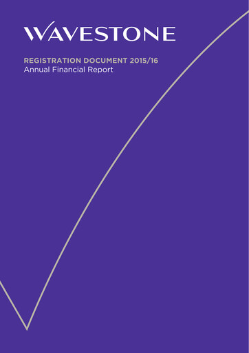 Miniature Wavestone SA Document d'enregistrement universel 2015-2016
