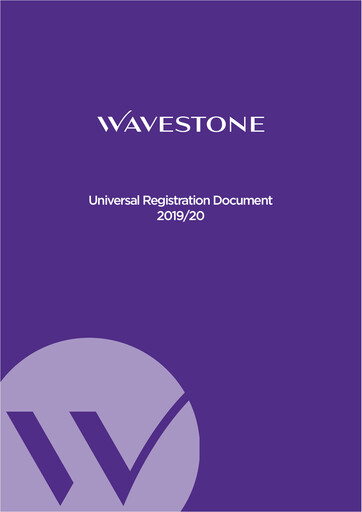 Miniature Wavestone SA Document d'enregistrement universel 2019-2020