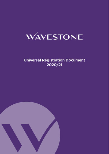 Miniature Wavestone SA Document d'enregistrement universel 2020-2021