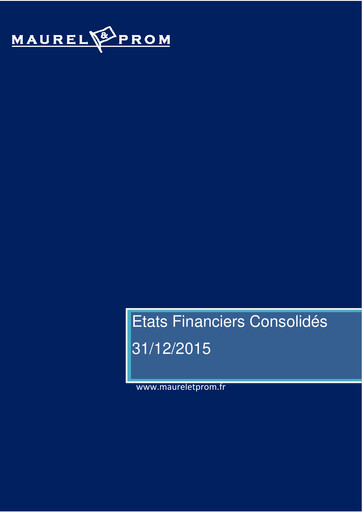 Thumbnail Etablissements Maurel & Prom Financial Statement 2015