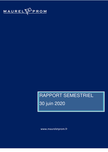 Thumbnail Etablissements Maurel & Prom Half-year Report 2020-h1