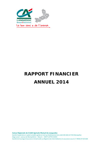 Thumbnail Caisse Régionale de Crédit Agricole Mutuel du Languedoc Annual Report 2014