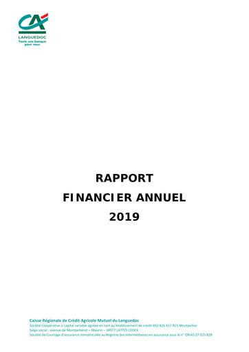 Thumbnail Caisse Régionale de Crédit Agricole Mutuel du Languedoc Annual Report 2019