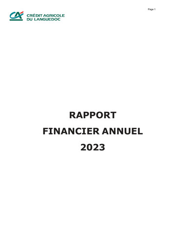 Thumbnail Caisse Régionale de Crédit Agricole Mutuel du Languedoc Annual Report 2023