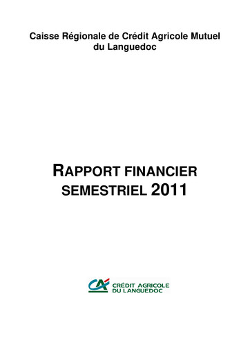 Thumbnail Caisse Régionale de Crédit Agricole Mutuel du Languedoc Half-year Report 2011-h1