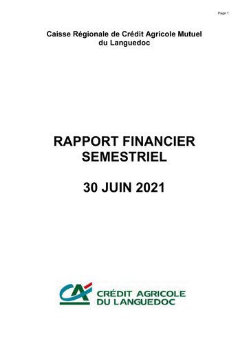 Thumbnail Caisse Régionale de Crédit Agricole Mutuel du Languedoc Half-year Report 2021-h1