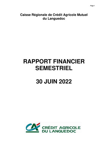 Thumbnail Caisse Régionale de Crédit Agricole Mutuel du Languedoc Half-year Report 2022-h1