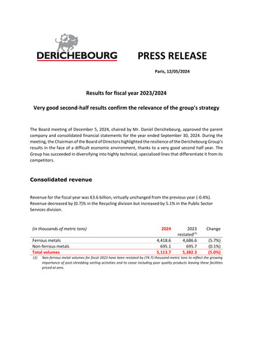 Vorschaubild Derichebourg Finanzbericht 2023-2024