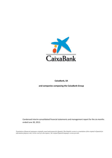 Thumbnail CaixaBank Financial Statement 2013-h1