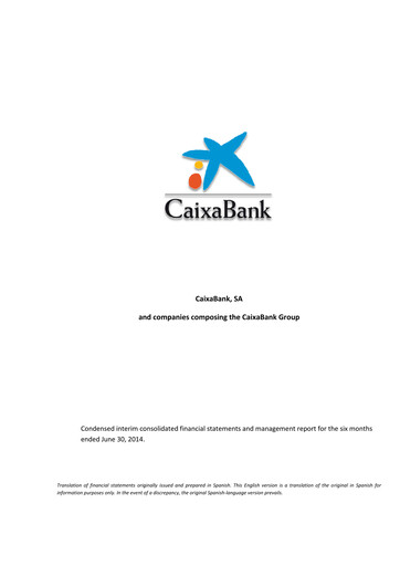 Thumbnail CaixaBank Financial Statement 2014-h1
