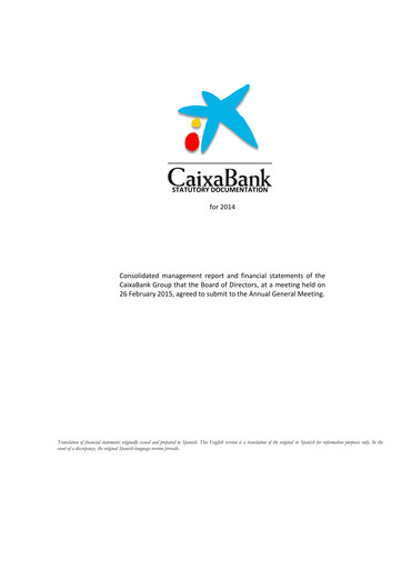 Thumbnail CaixaBank Financial Statement 2014