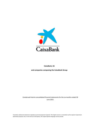 Thumbnail CaixaBank Financial Statement 2015-h1