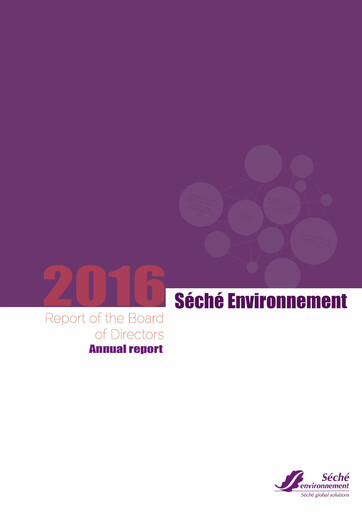 Thumbnail Séché Environnement Annual Report 2016