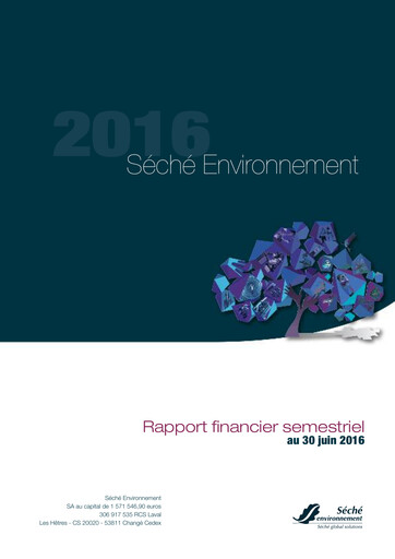 Thumbnail Séché Environnement Half-year Report 2016-h1