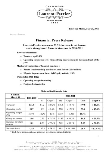 Miniature Laurent-Perrier Rapport financier 2010-2011