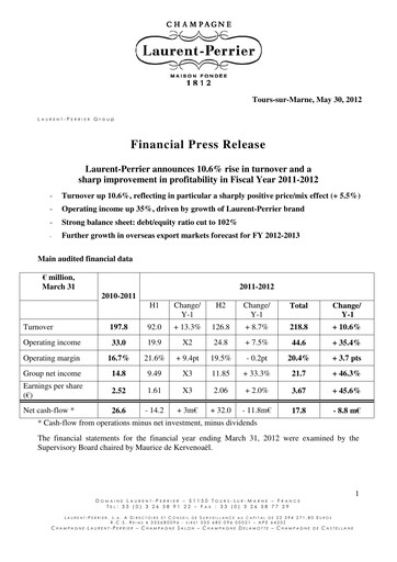 Miniature Laurent-Perrier Rapport financier 2011-2012