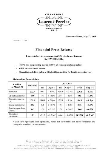 Miniature Laurent-Perrier Rapport financier 2013-2014