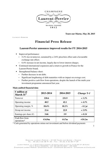 Miniature Laurent-Perrier Rapport financier 2014-2015