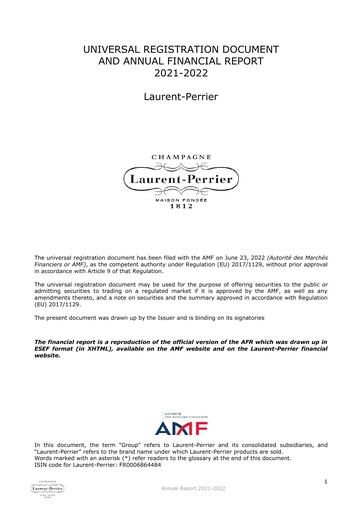 Vorschaubild Laurent-Perrier Universelles Registrierungsdokument 2021-2022