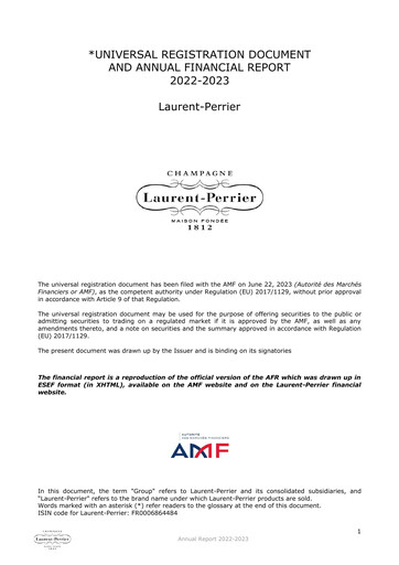 Vorschaubild Laurent-Perrier Universelles Registrierungsdokument 2022-2023