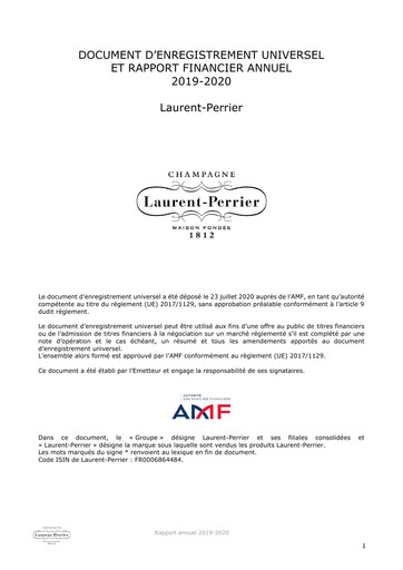 Vorschaubild Laurent-Perrier Universelles Registrierungsdokument 2019-2020