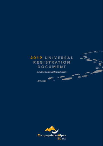 Vorschaubild Compagnie des Alpes Universelles Registrierungsdokument 2019