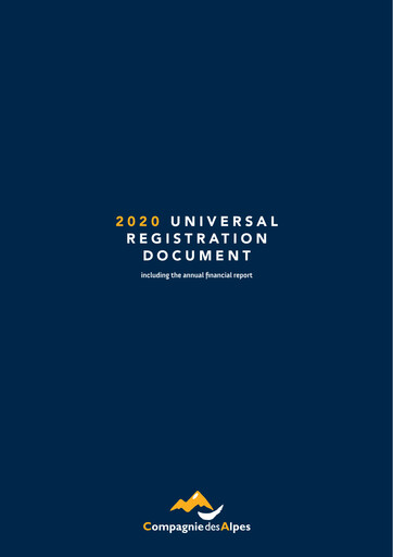 Vorschaubild Compagnie des Alpes Universelles Registrierungsdokument 2020