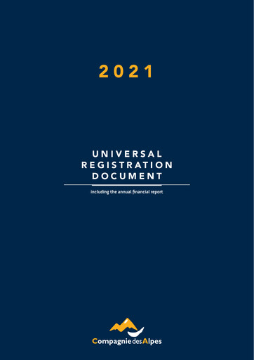 Vorschaubild Compagnie des Alpes Universelles Registrierungsdokument 2021