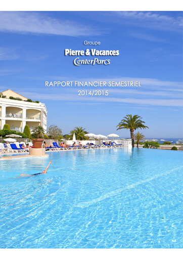 Miniature Pierre et Vacances Rapport semestriel 2014-2015-h1