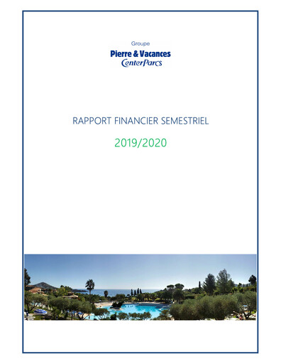 Miniature Pierre et Vacances Rapport semestriel 2019-2020-h1