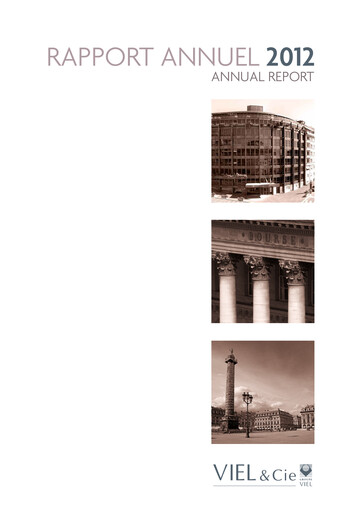 Thumbnail VIEL & Cie Annual Report 2012