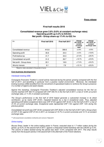 Thumbnail VIEL & Cie Half-year Report 2018-h1