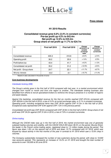 Thumbnail VIEL & Cie Half-year Report 2019-h1