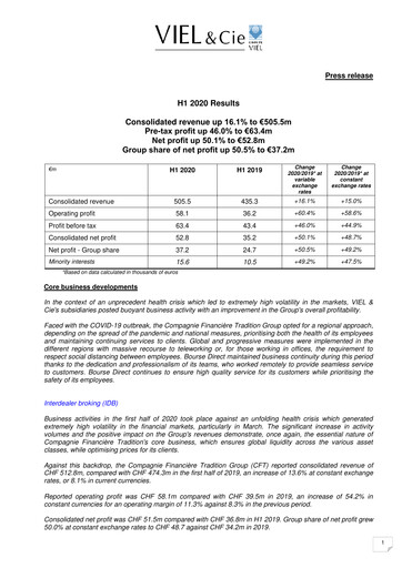 Thumbnail VIEL & Cie Half-year Report 2020-h1