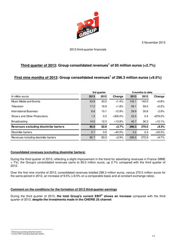 Thumbnail NRJ Group Quarterly Report 2013-q3
