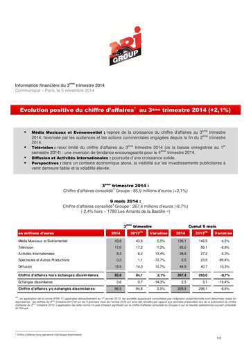 Thumbnail NRJ Group Quarterly Report 2014-q3