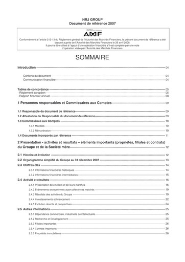 Vorschaubild NRJ Group Universelles Registrierungsdokument 2007
