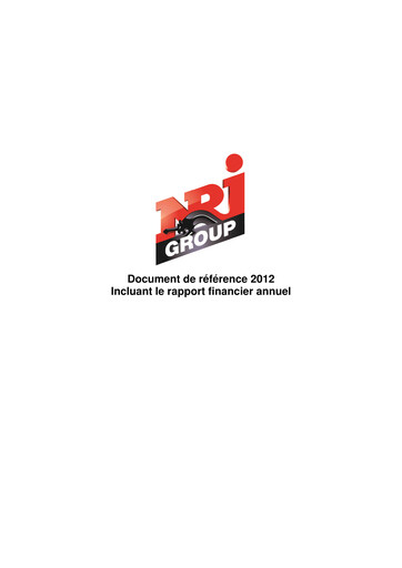 Vorschaubild NRJ Group Universelles Registrierungsdokument 2012