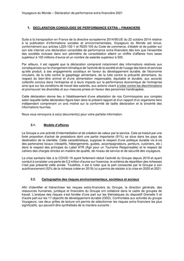 Thumbnail Voyageurs du Monde ESG Report 2021