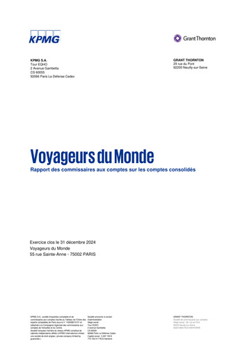 Thumbnail Voyageurs du Monde Financial Statement 2024